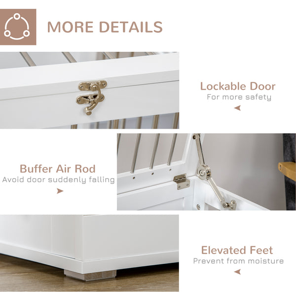 Meuble cage de 31,5 pouces avec double porte, blanc