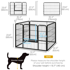 Metal Dog Playpen with Gate