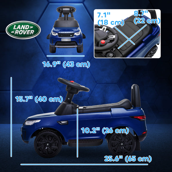 Land Rover 6V Toddler Ride-On with Musical Horn and Headlights, Blue