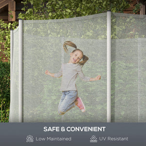 Safety net for 14-foot trampoline with 8 poles, grey 