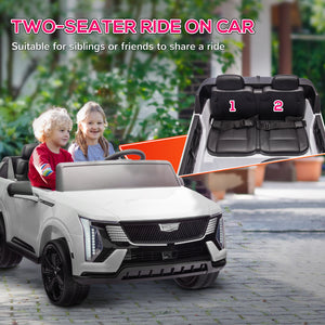 Cadillac Escalade 12V, voiture électrique pour enfants sous licence, avec télécommande, blanc