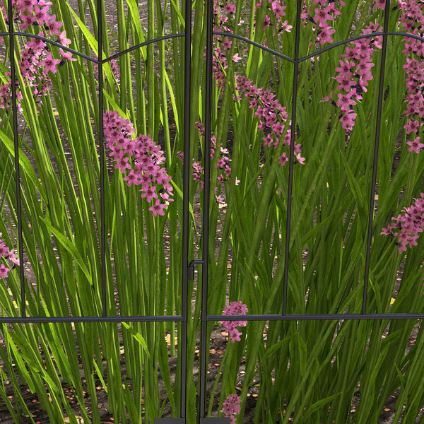 Lot de 4 panneaux de clôture décorative, noir