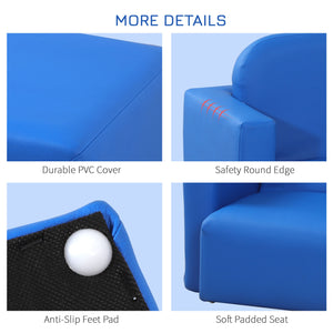 Canapé pour enfants 2 en 1 pour tout-petits de 3 à 9 ans, bleu