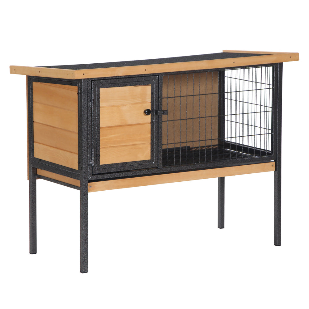 Clapier avec plateau et toit imperméable ouvrable