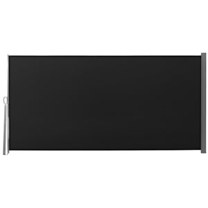 Store latéral rétractable, résistant aux UV et au vent, noir