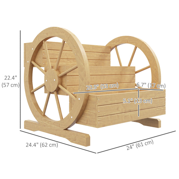 Jardinière en bois en forme de chariot à 3 niveaux