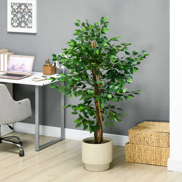 Artificial Ficus, 1.5m tall, artificial indoor plant with pot, for interior decoration