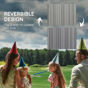 Tapis d'extérieur réversible imperméable en paille plastique