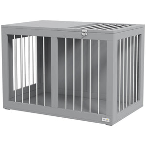 Meuble cage de 31,5 pouces avec double porte, gris
