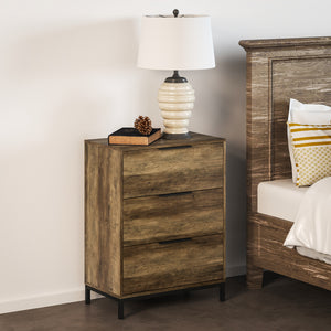 Commode pour chambre à coucher 3 tiroirs, couleur naturelle