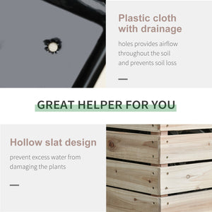 Lot de 4 bacs surélevés en bois pour jardin