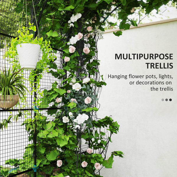 Jardinières surélevées galvanisées avec treillis en arche