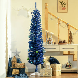 Sapin de Noël artificiel bleu foncé de 6 pieds