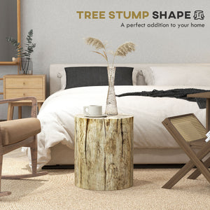 Table d'appoint en forme de souche d'arbre
