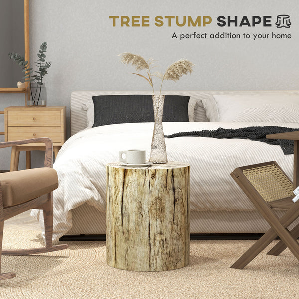 Table d'appoint en forme de souche d'arbre