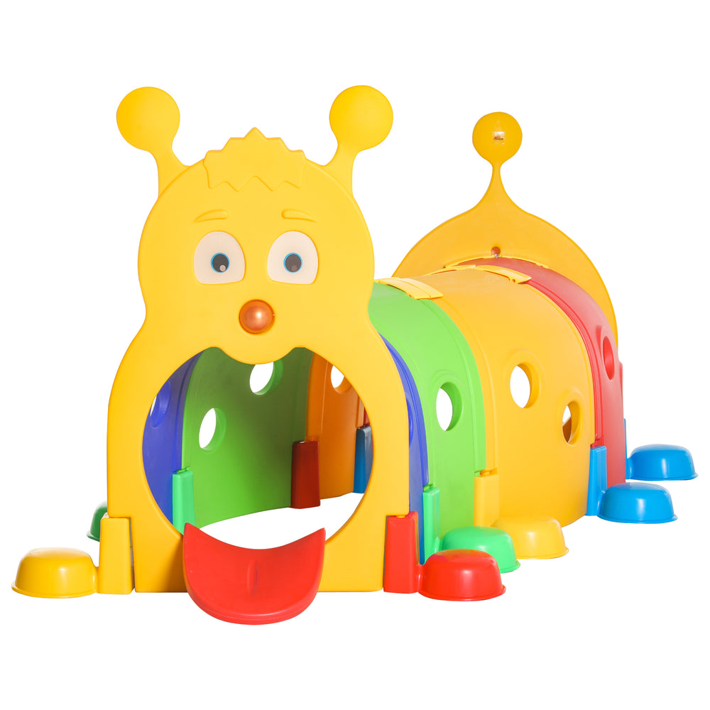 Tunnel motif chenille pour enfants de 3 à 6 ans, multicolore