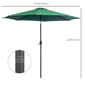 Parasol rond de 9,7 pieds, vert