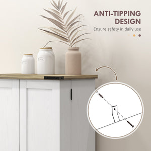 Meuble de rangement de style campagnard, blanc crème