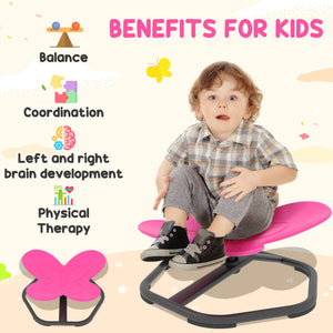 Pink Butterfly Children's Swivel Chair