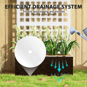 Jardinière surélevée galvanisée avec treillis pour plantes grimpantes, légumes et vignes