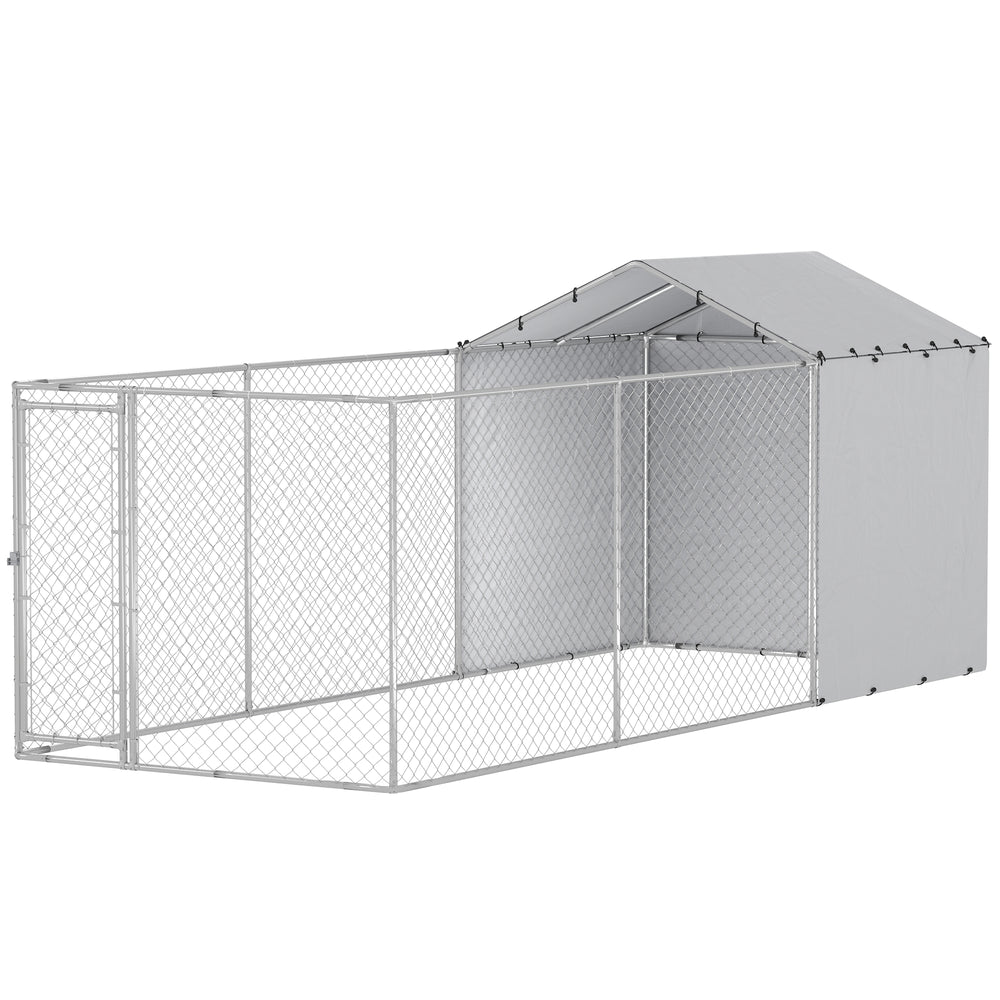 Chenil en acier galvanisé avec housse imperméable