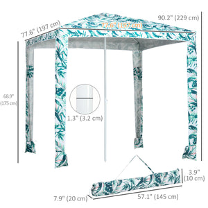 Parasol de plage de 6,5 pieds, vert