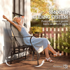 Fauteuil à bascule double, noir