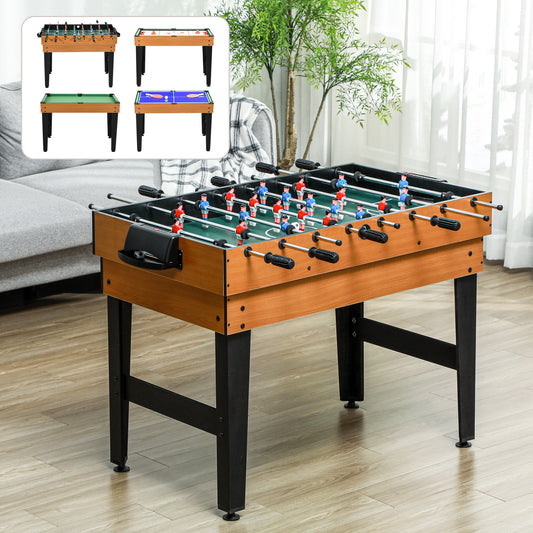 43" 4-in-1 Multi-Function Game Table, Billiards, Air Hockey, Table Tennis, Foosball, Easy Setup for the Whole Family