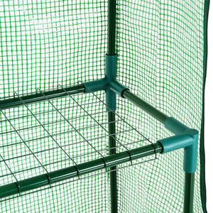 Miniature 3-tier greenhouse with 4 shelves