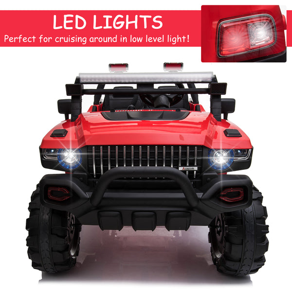 2-seater 12V electric police car with remote control, red 