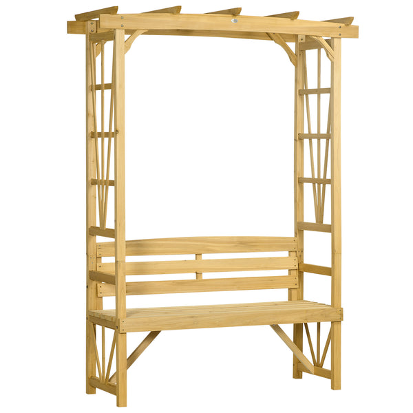 Arche de jardin avec banc 2 places