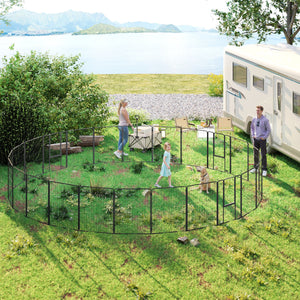 24 Panels 39" Height Heavy Duty Dog Playpen for Small Medium Large Dogs, Grey