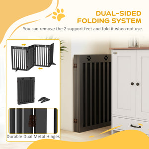 Barrière extra large avec pieds de support, noire