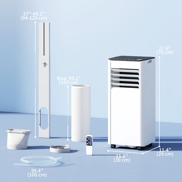 10,000 BTU Portable Air Conditioner, with Dehumidifier, Fan, and Wi-Fi Voice Remote Control, for Rooms up to 441 Sq Ft (41 m²).
