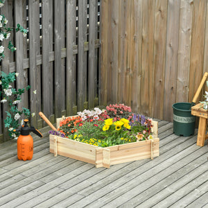 Jardinière hexagonale sans vis, couleur naturelle