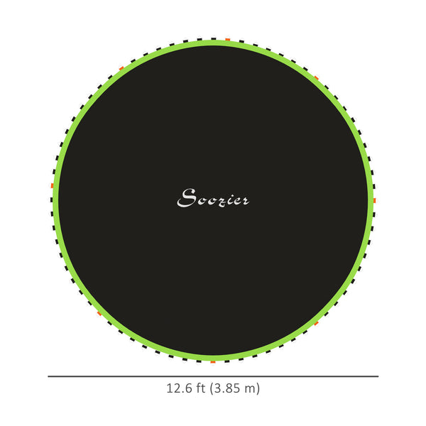 Soozier Trampoline Replacement Mat, Fits 14' Trampoline w/ 80 V-Hooks & 5.5" Springs (Spring & Frame not Included), Green