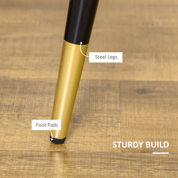 Set of 2 dining chairs with faux leather upholstery, black