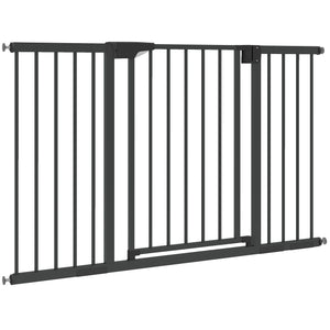Self-closing safety gate, black