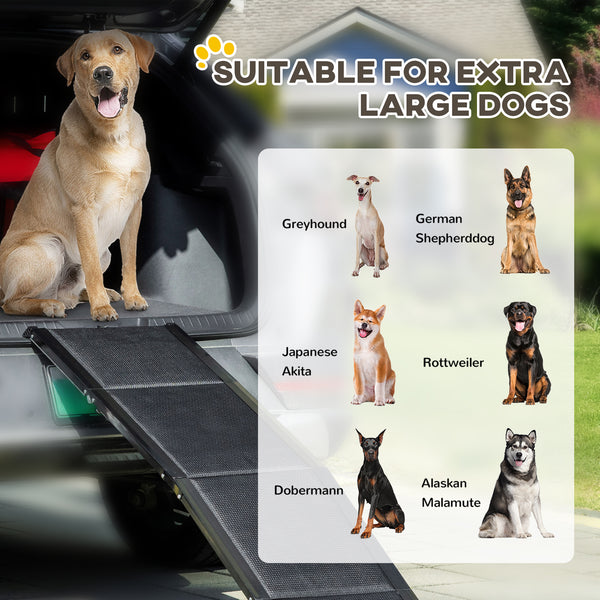 Lightweight portable folding pet ramp, black