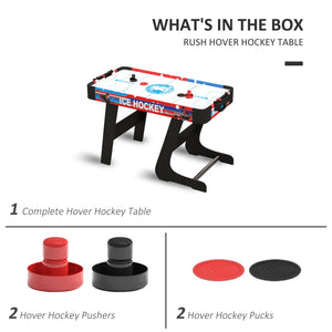 Foldable air hockey table, white