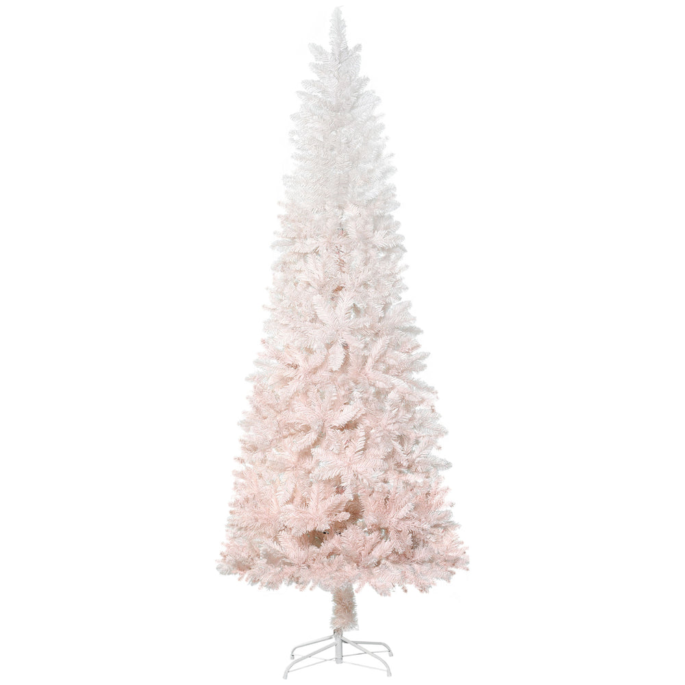 Sapin de Noël artificiel de 6 pieds avec ouverture automatique, rose et blanc