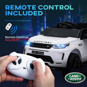 Land Rover Discovery Sport 12 V sous licence avec télécommande, blanc