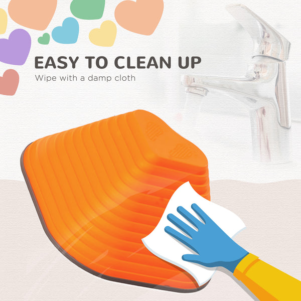 Lot de 9 pierres empilables antidérapantes pour enfants, en forme de cœur