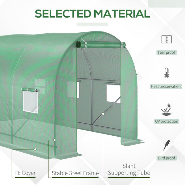 Outdoor Plant Grow Tunnel with Roll-Up Door