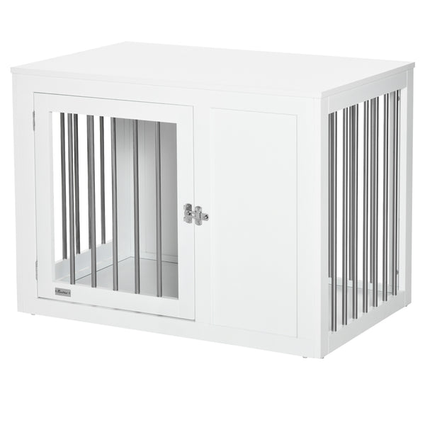 Cage avec deux portes verrouillables, blanche