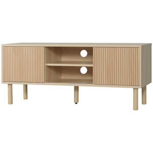 Meuble moderne pour téléviseurs jusqu'à 50 pouces, couleur naturelle