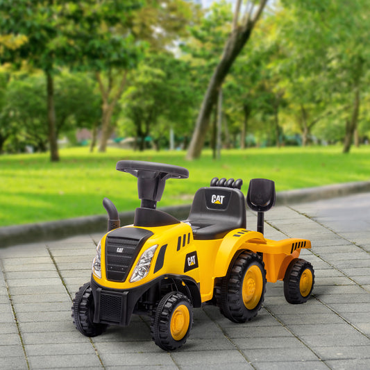 Tracteur autoporté sans moteur Caterpillar avec pelle et remorque