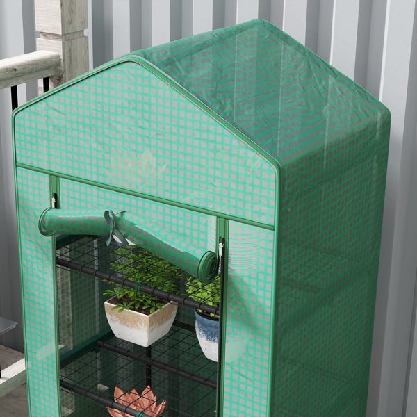 5-tier mini greenhouse with fixing clips