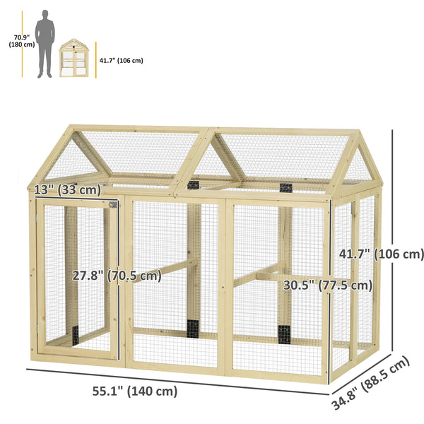 Poulailler extensible avec 2 portes et 3 perchoirs pour 1 à 3 poules