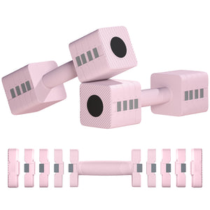Ensemble de 2 haltères ajustables de 2 à 11 lb avec plaques amovibles – Rose